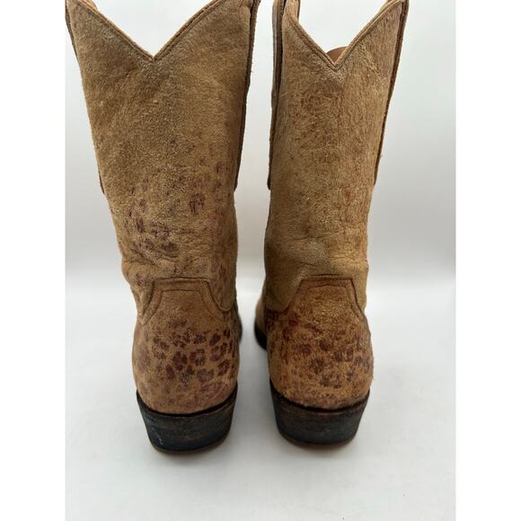 OLD GRINGO WOMEN'S LEOPARDITO WESTERN BOOTS - SNIP TOE Tan LEATHER SIZE 7 - Picture 5 of 11
